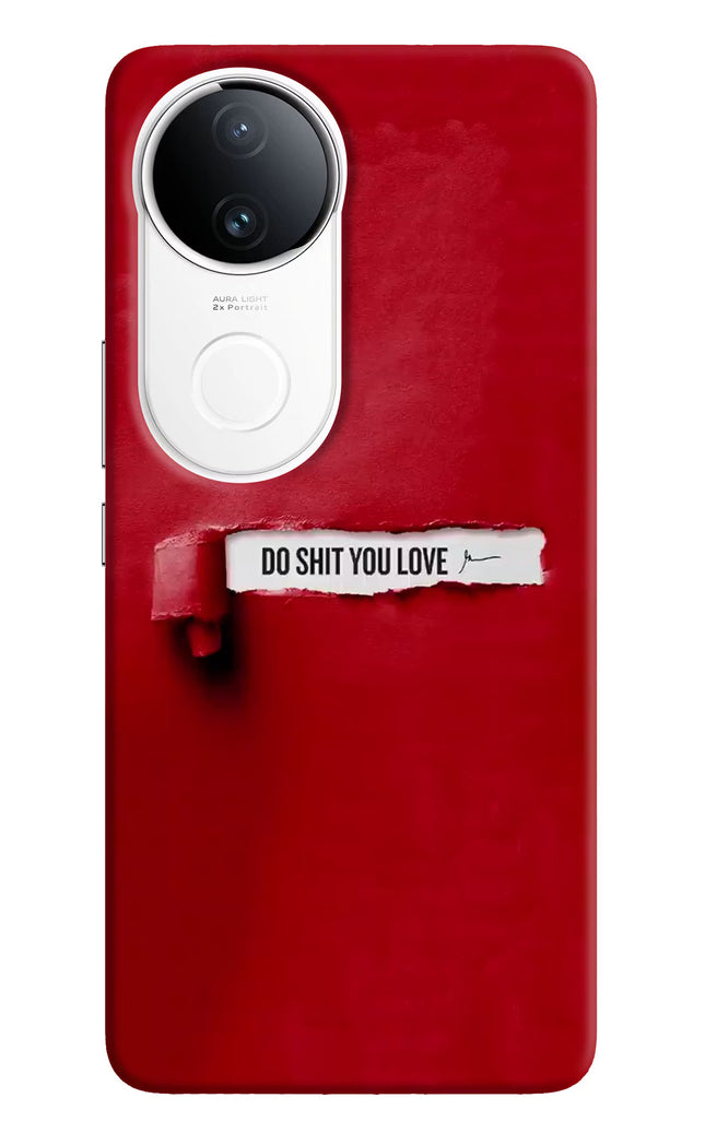 Do Shit You Love iQOO Z10R 5G Hard Case Back Cover by Casekaro