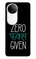 Zero Fucks Given iQOO Z10R 5G Hard Case Back Cover by Casekaro