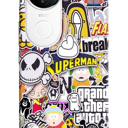 Sticker Bomb iQOO Z10R 5G Hard Case Back Cover by Casekaro