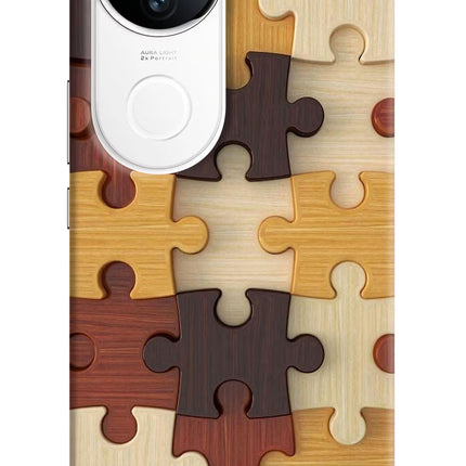 Wooden Puzzle iQOO Z10R 5G Hard Case Back Cover by Casekaro