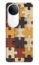 Wooden Puzzle iQOO Z10R 5G Hard Case Back Cover by Casekaro