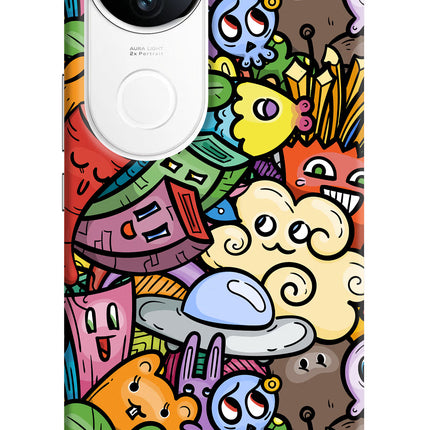 Veggie Doodle iQOO Z10R 5G Hard Case Back Cover by Casekaro