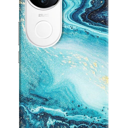 Blue Glitter Marble iQOO Z10R 5G Hard Case Back Cover by Casekaro