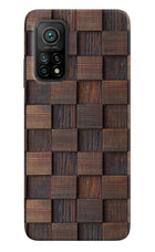 Wooden Cube Design Mi 10T Pro Back Cover