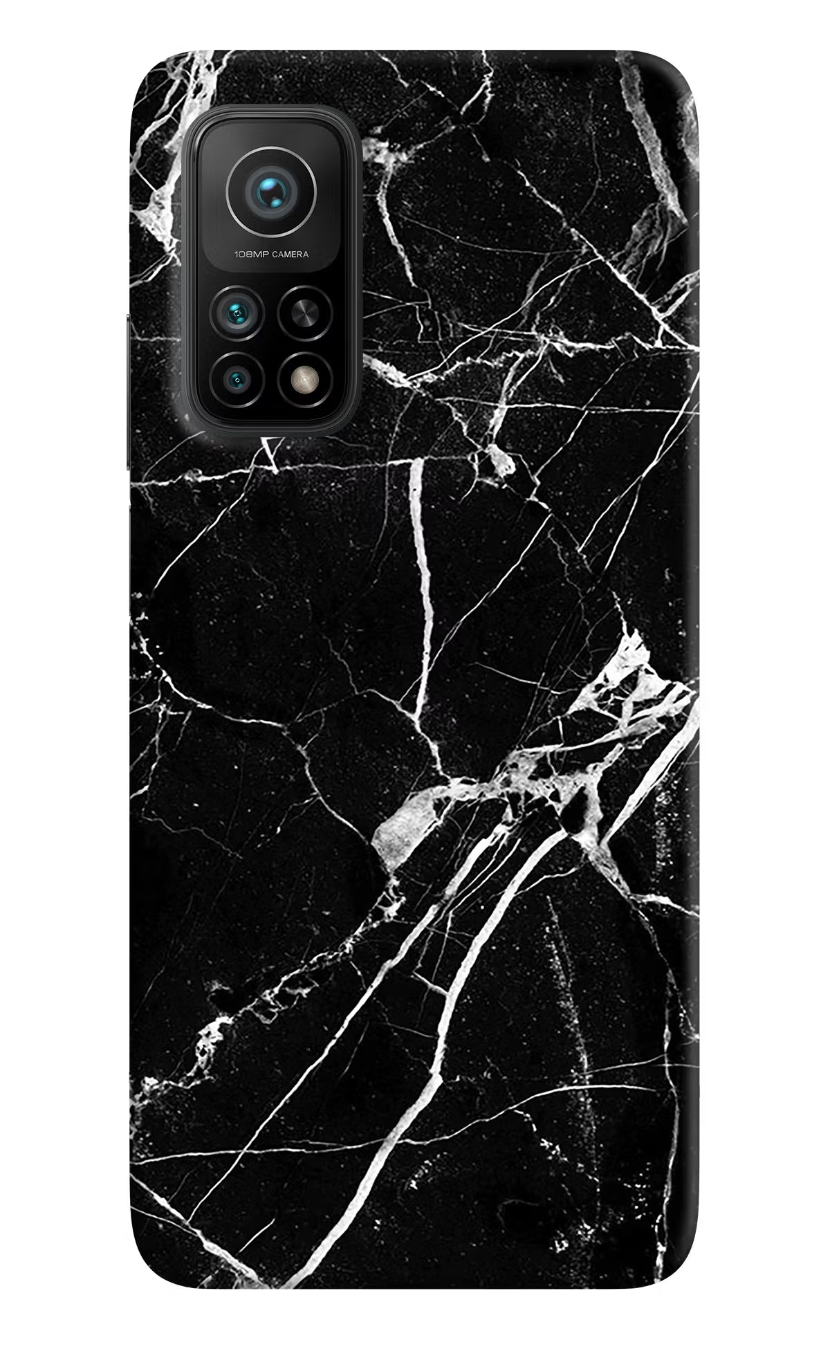 Black Marble Pattern Mi 10T Pro Back Cover