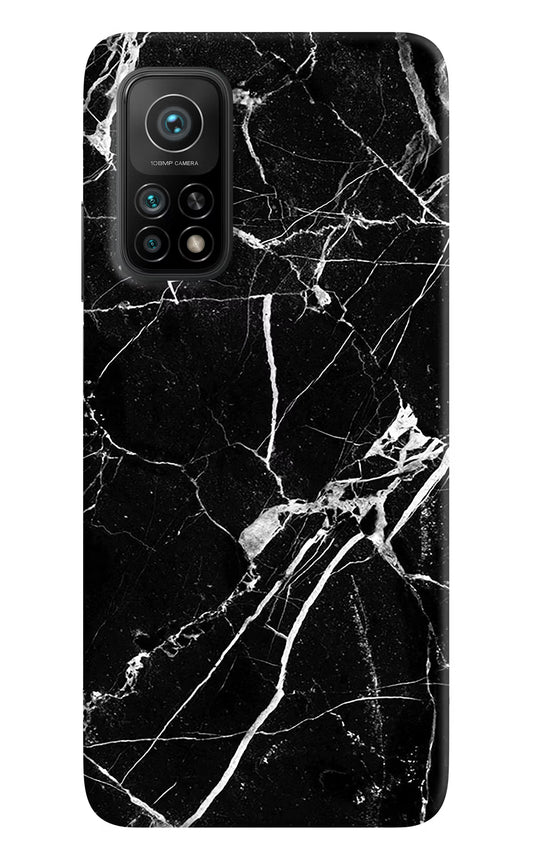 Black Marble Pattern Mi 10T Pro Back Cover