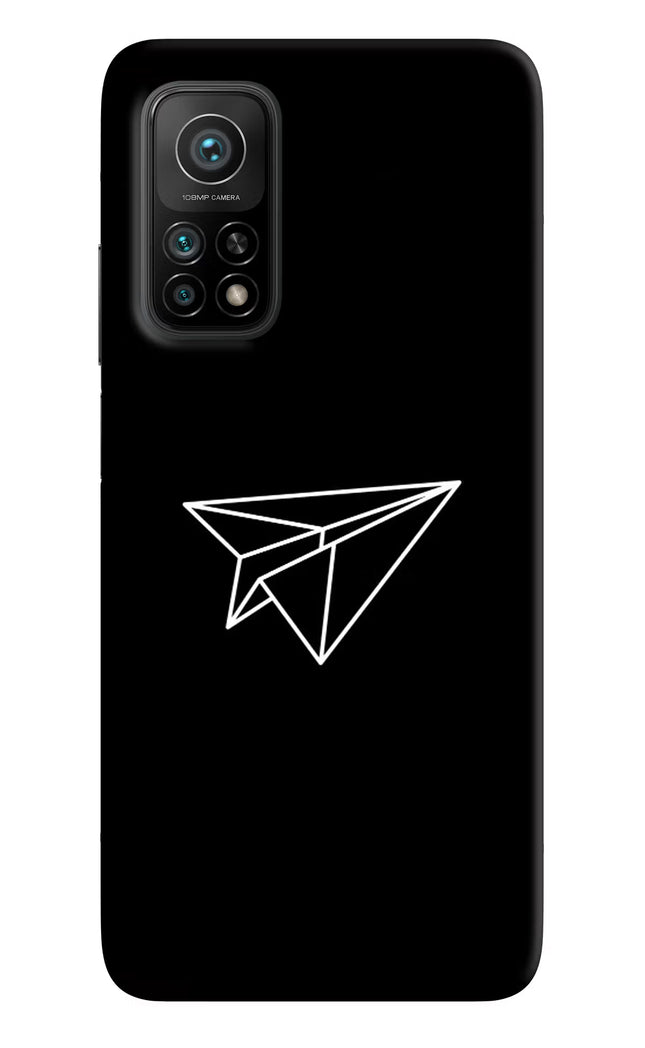 Paper Plane White Mi 10T Pro Back Cover