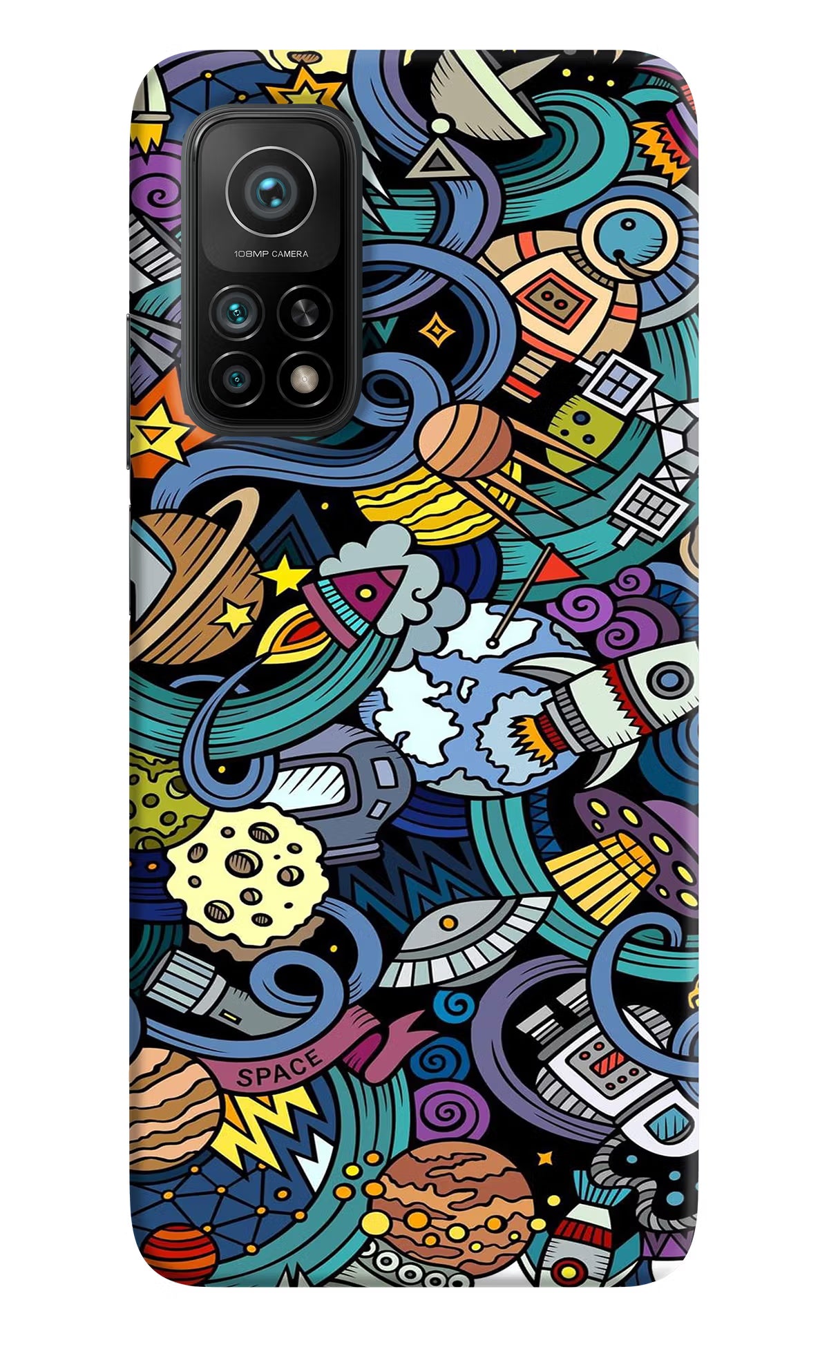 Space Abstract Mi 10T Pro Back Cover