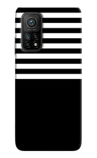 Black and White Print Mi 10T Pro Back Cover