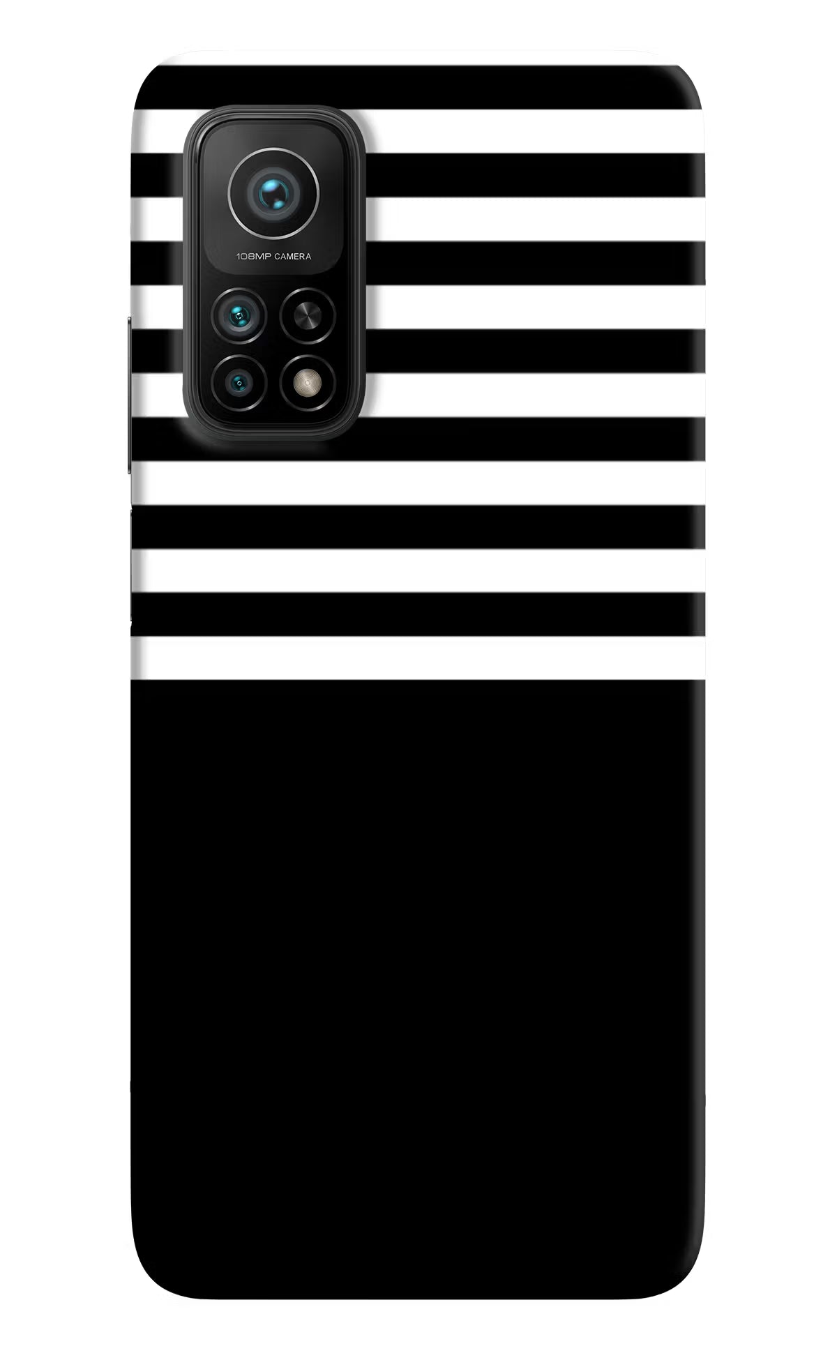 Black and White Print Mi 10T Pro Back Cover