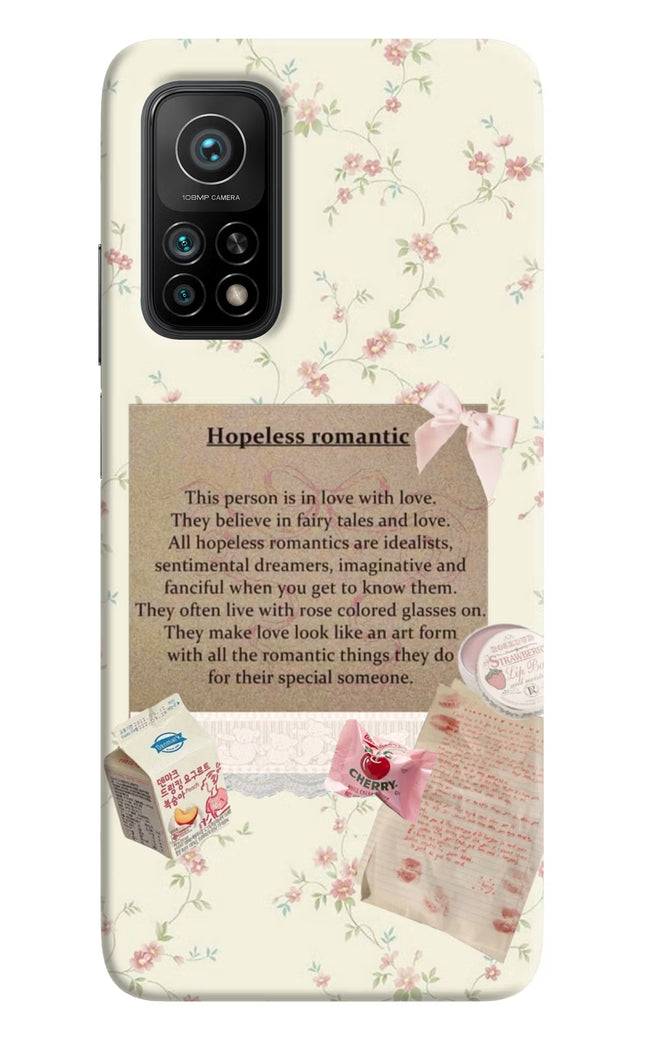 Hopeless Romantic Mi 10T Pro Back Cover