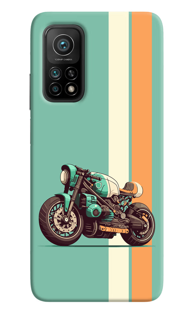 Striped Moto Drift Mi 10T Pro Back Cover