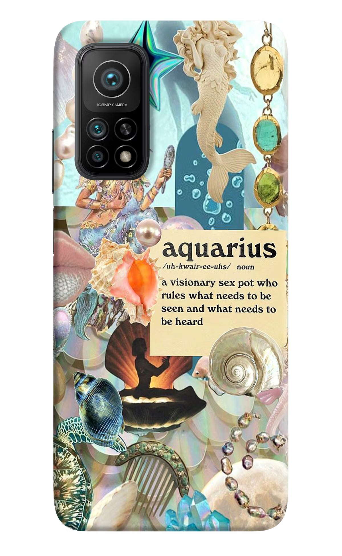 Aquarius Zodiac Mi 10T Pro Back Cover