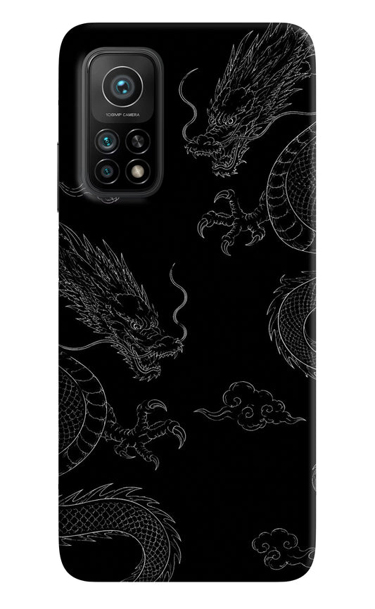 Twin Dragons Mi 10T Pro Hard Case Back Cover by Casekaro