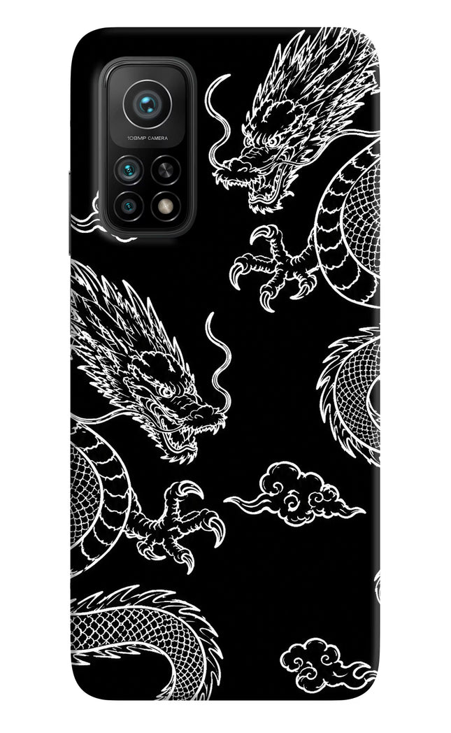 Twin Dragons Mi 10T Pro Hard Case Back Cover by Casekaro