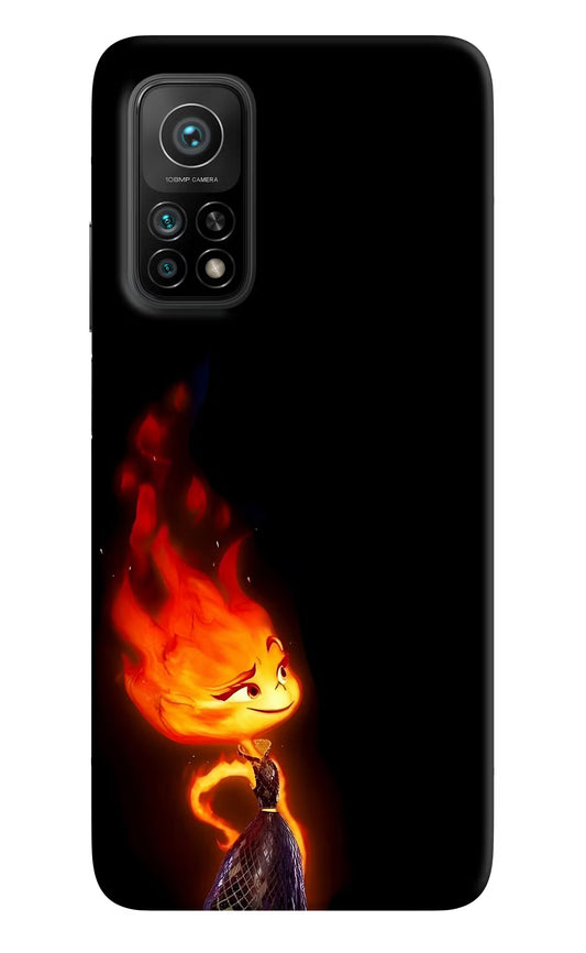 Ember Flame Mi 10T Pro Hard Case Back Cover by Casekaro