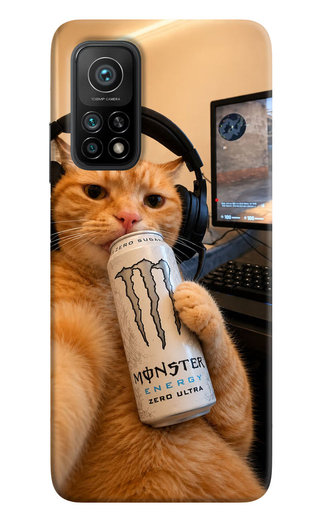 Gamer Cat Energy Mi 10T Pro Hard Case Back Cover by Casekaro