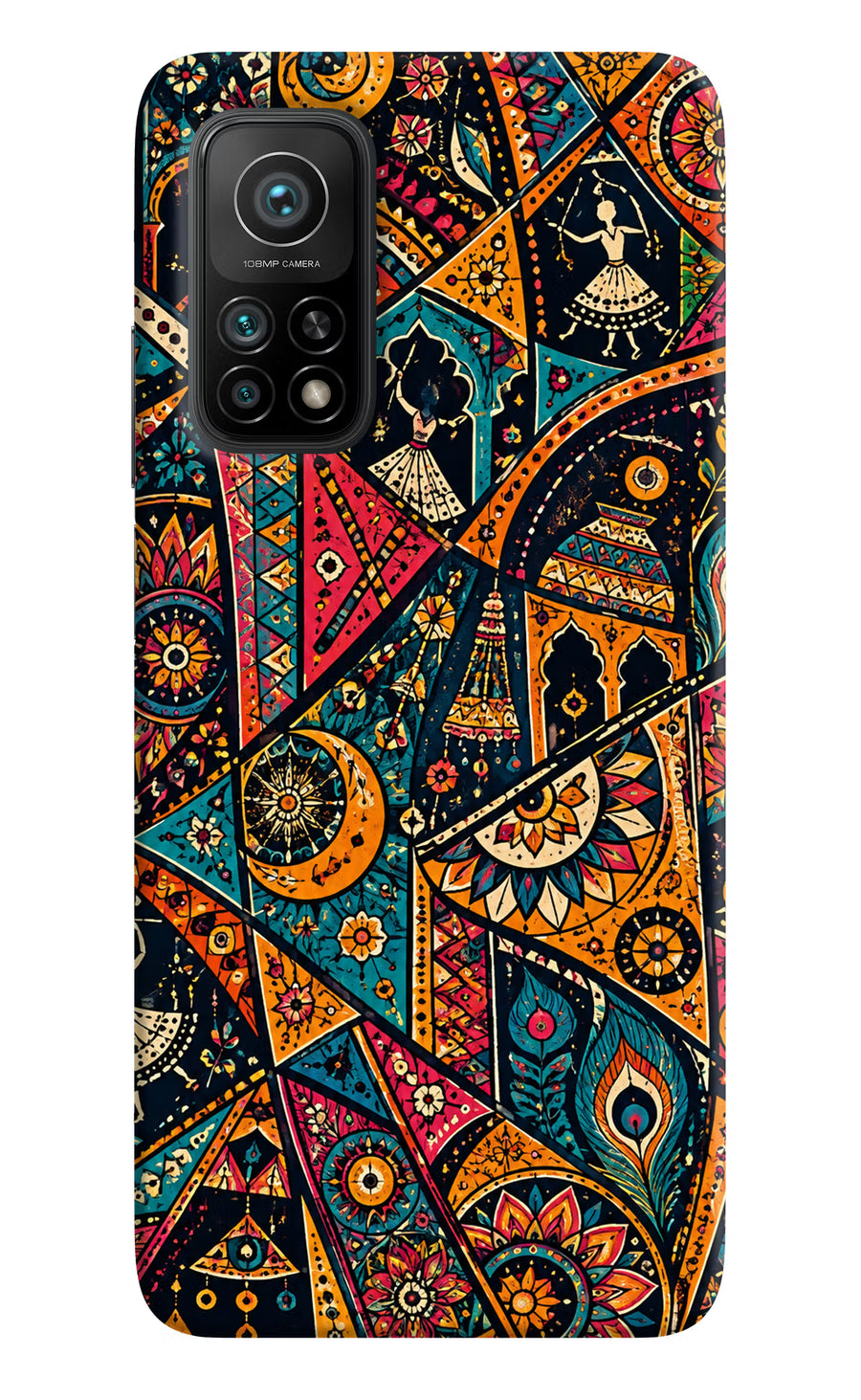 Folk Print Mi 10T Pro Back Cover, Hard case