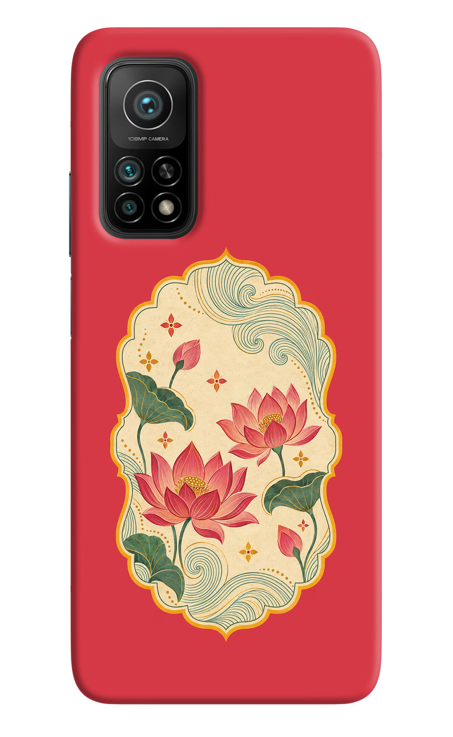 Pink Lotus Mi 10T Pro Back Cover, Hard case