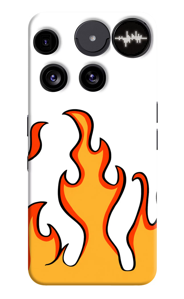 Fired Up – White Nothing Phone 3 Hard Case Back Cover by Casekaro