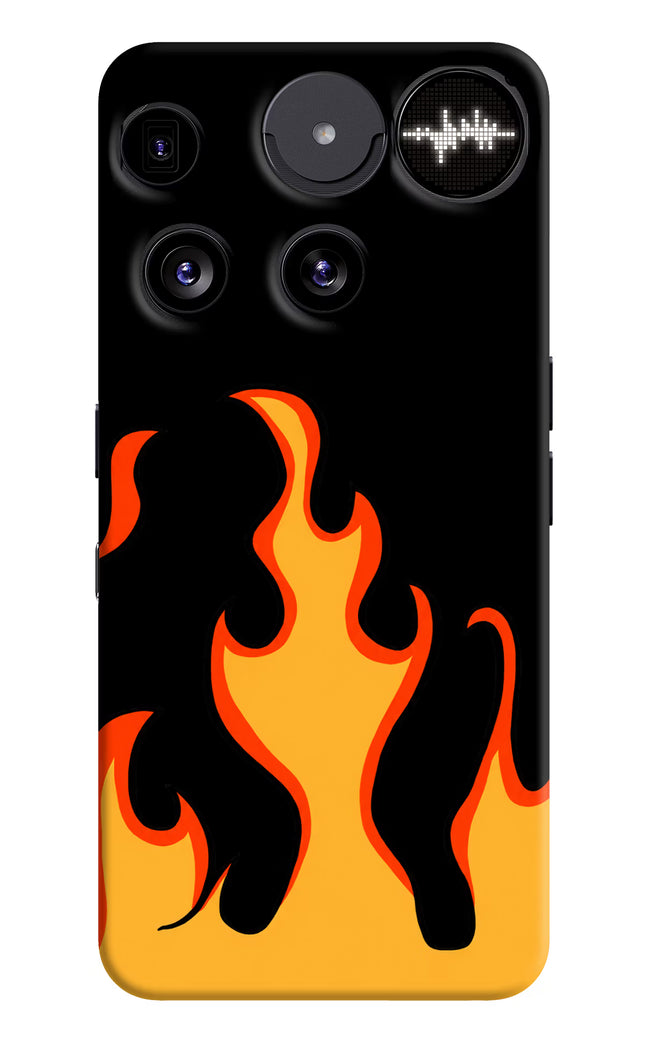 Fired Up – Black Nothing Phone 3 Hard Case Back Cover by Casekaro