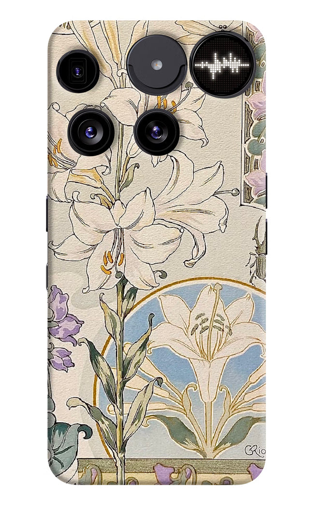 White Lily Nothing Phone 3 Hard Case Back Cover by Casekaro