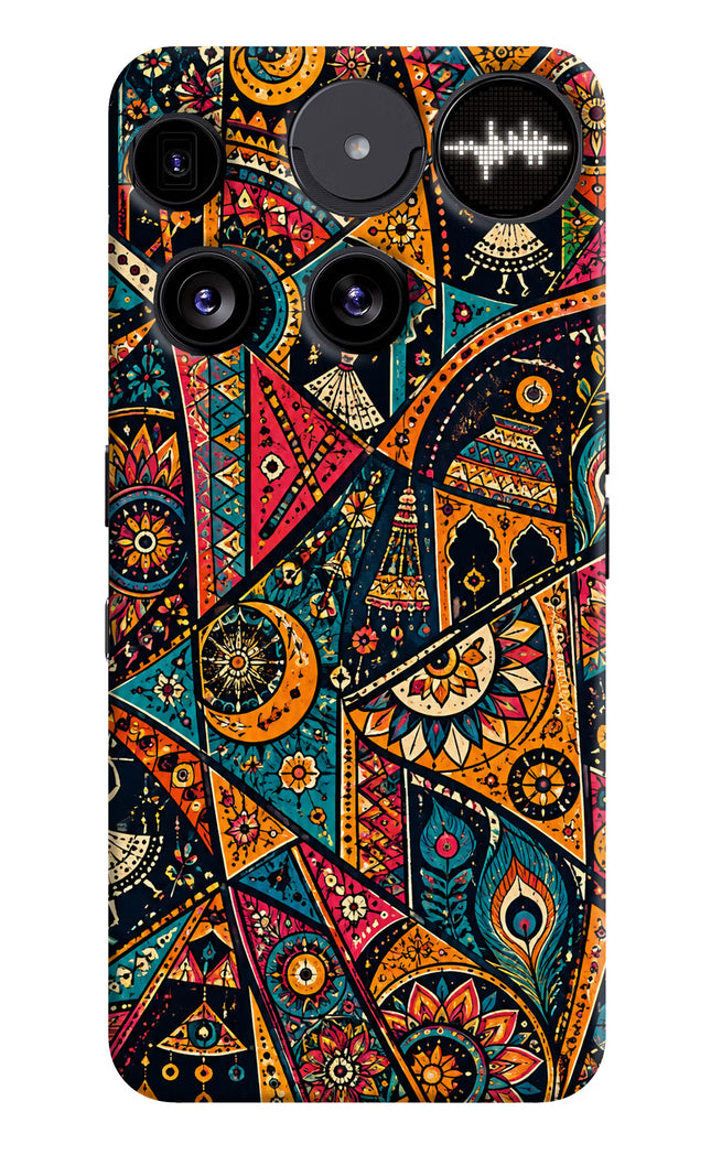 Folk Print Nothing Phone 3 Hard Case Back Cover by Casekaro