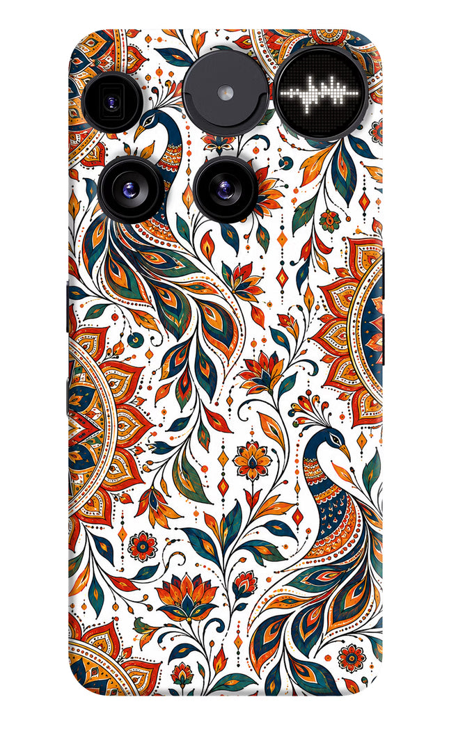 White Mayura Nothing Phone 3 Hard Case Back Cover by Casekaro