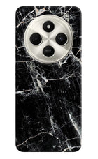 Black Marble Texture Poco C75 5G Hard Case Back Cover by Casekaro