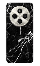 Black Marble Pattern Poco C75 5G Hard Case Back Cover by Casekaro