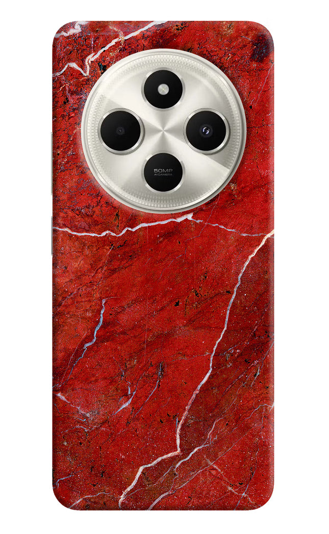 Red Marble Design Poco C75 5G Hard Case Back Cover by Casekaro