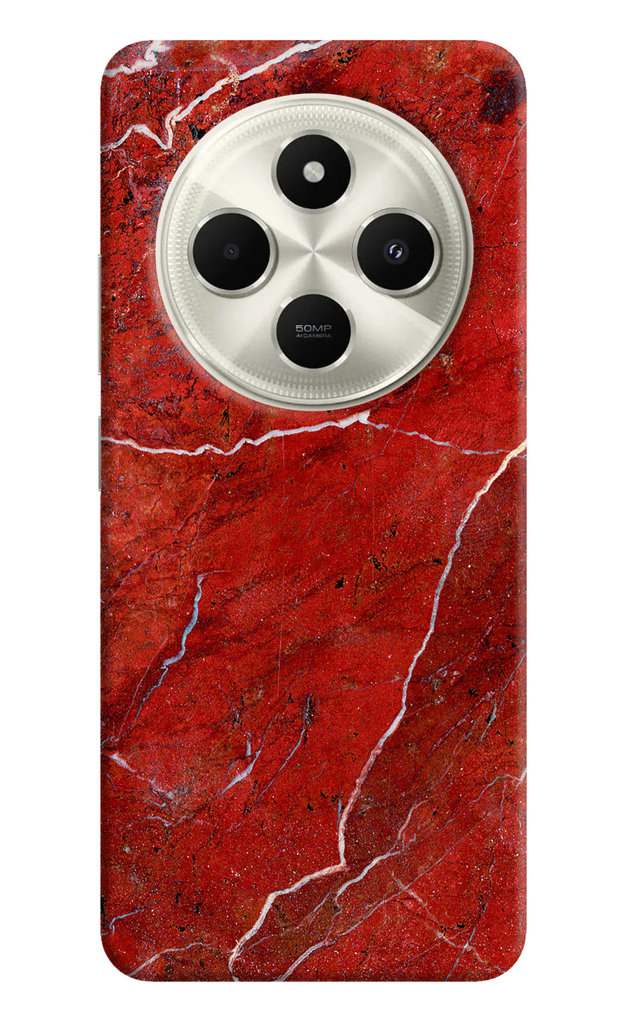 Red Marble Design Poco C75 5G Back Cover, Hard case