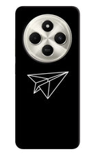 Paper Plane White Poco C75 5G Hard Case Back Cover by Casekaro