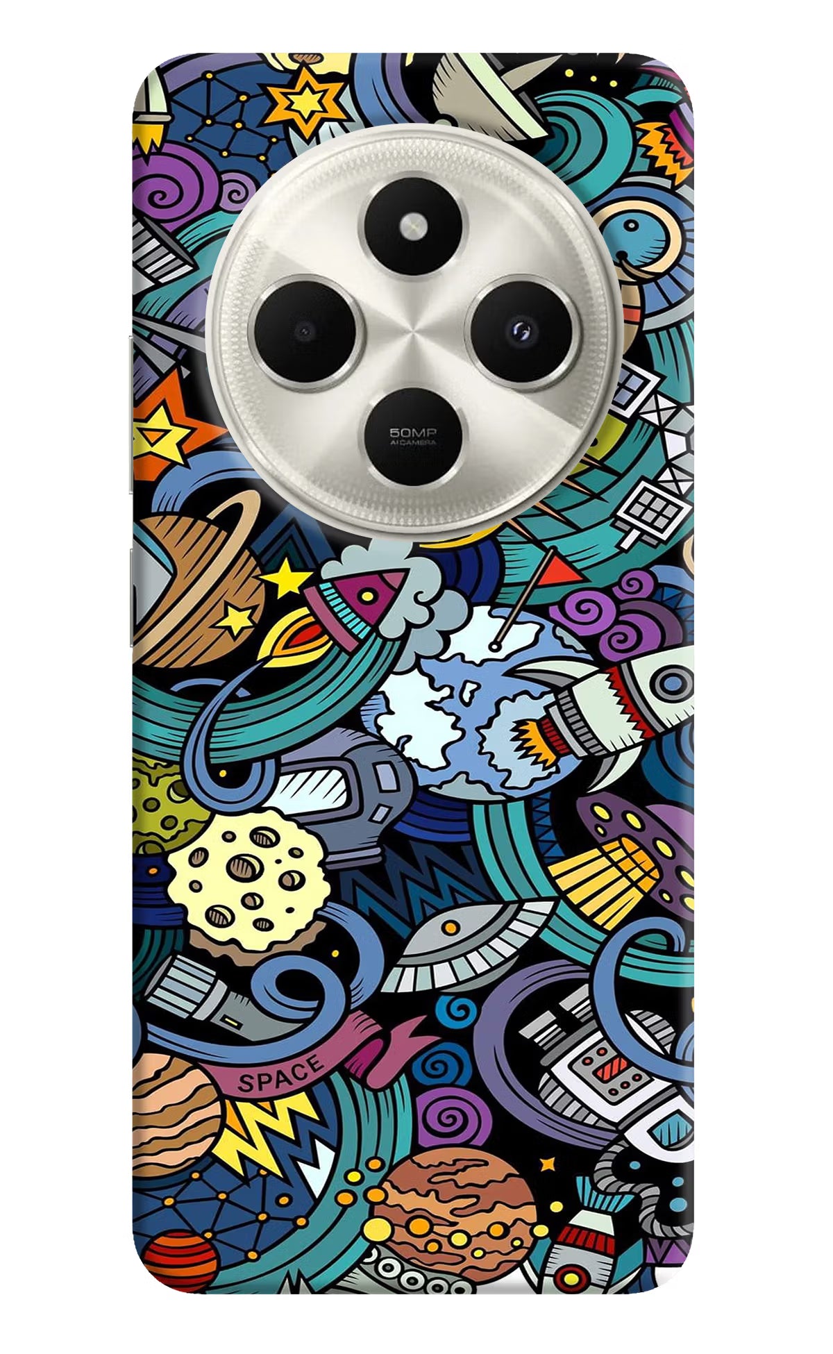Space Abstract Poco C75 5G Hard Case Back Cover by Casekaro