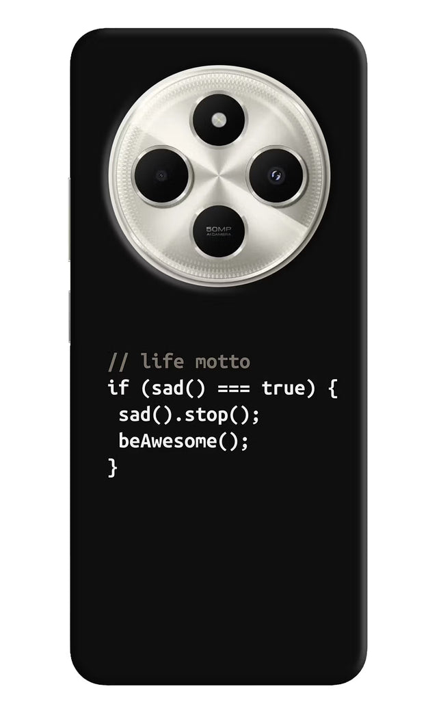 Life Motto Code Poco C75 5G Hard Case Back Cover by Casekaro