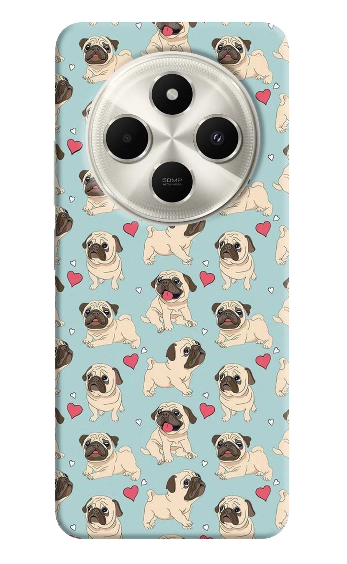 Pug Dog Poco C75 5G Hard Case Back Cover by Casekaro
