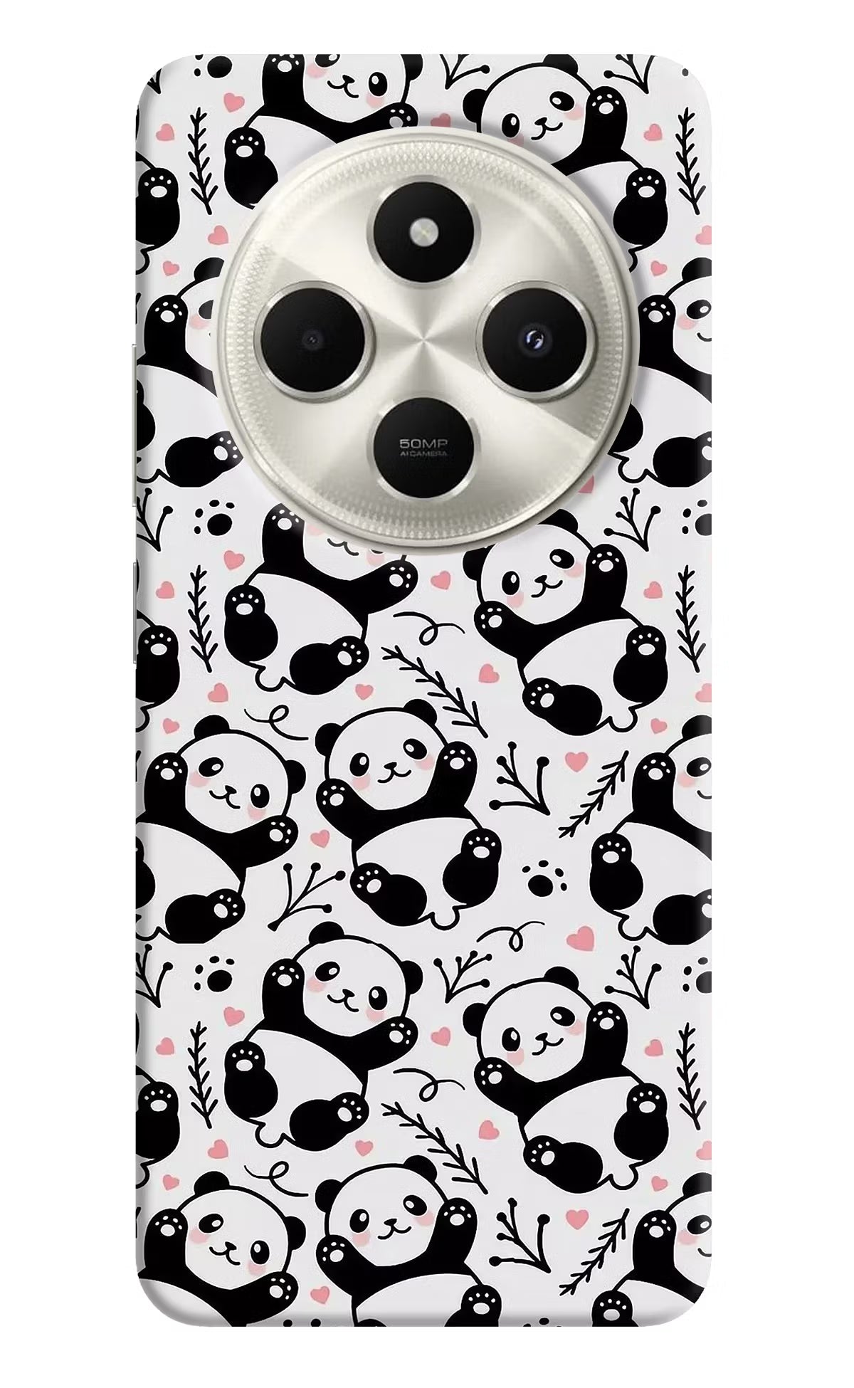 Cute Panda Poco C75 5G Hard Case Back Cover by Casekaro