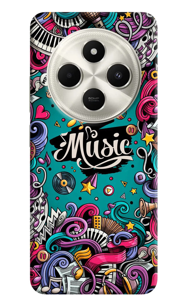 Music Graffiti Poco C75 5G Hard Case Back Cover by Casekaro