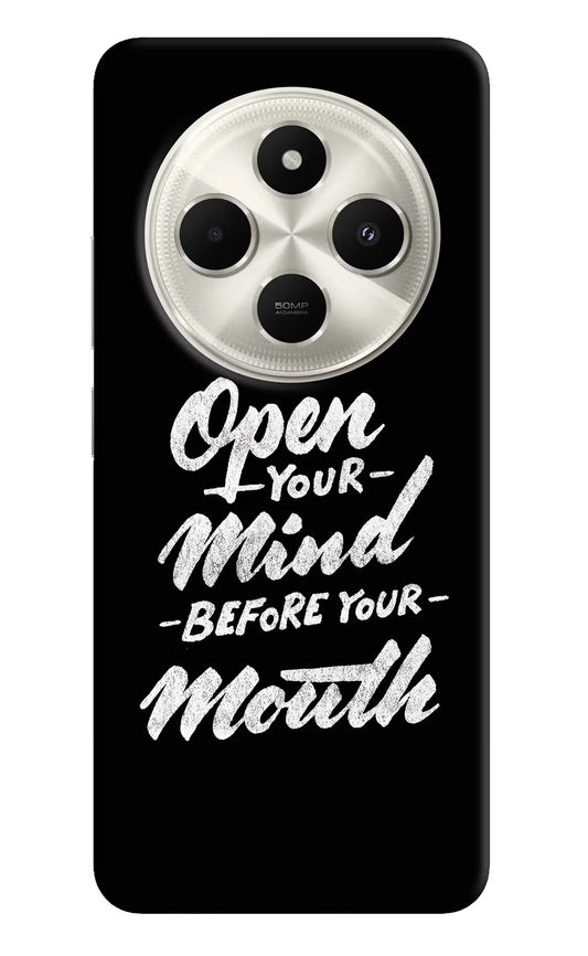 Open Your Mind Before Your Mouth Poco C75 5G Hard Case Back Cover by Casekaro
