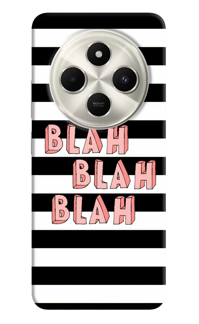 Blah Blah Blah Poco C75 5G Hard Case Back Cover by Casekaro