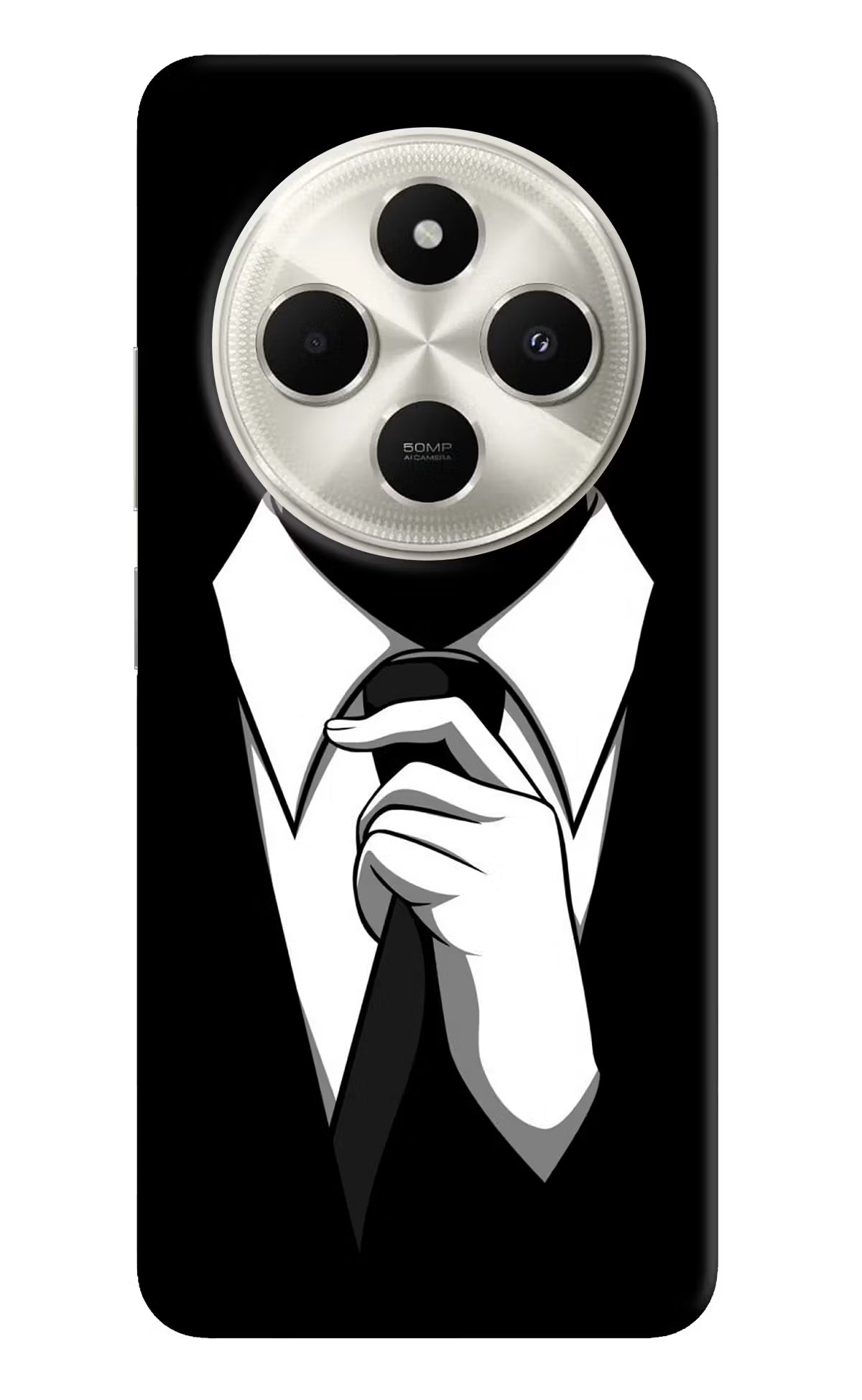 Black Tie Poco C75 5G Hard Case Back Cover by Casekaro
