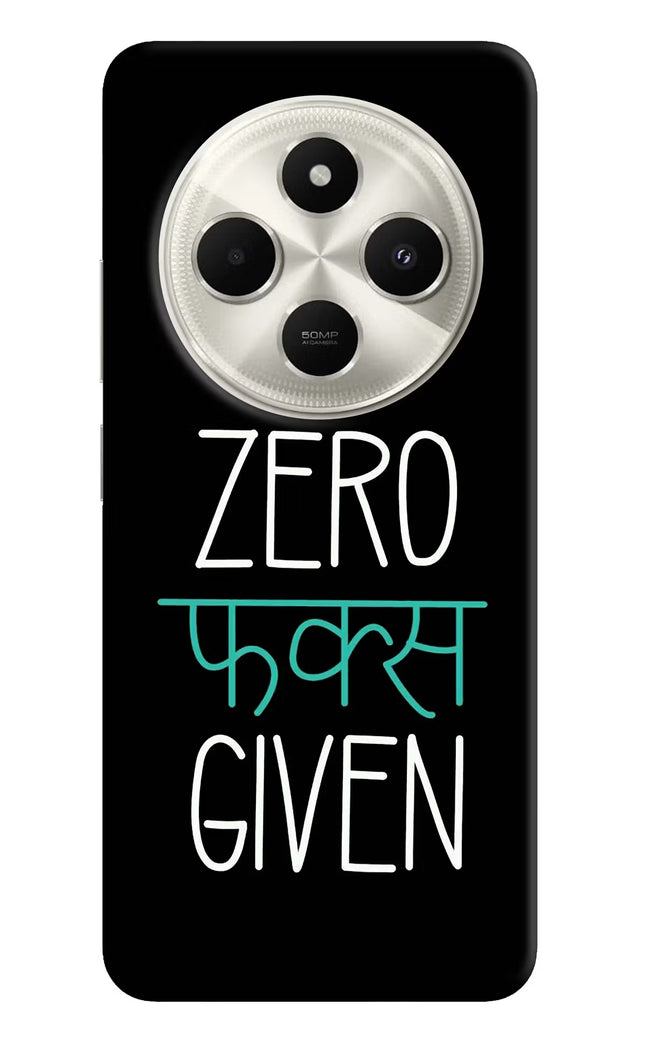 Zero Fucks Given Poco C75 5G Hard Case Back Cover by Casekaro