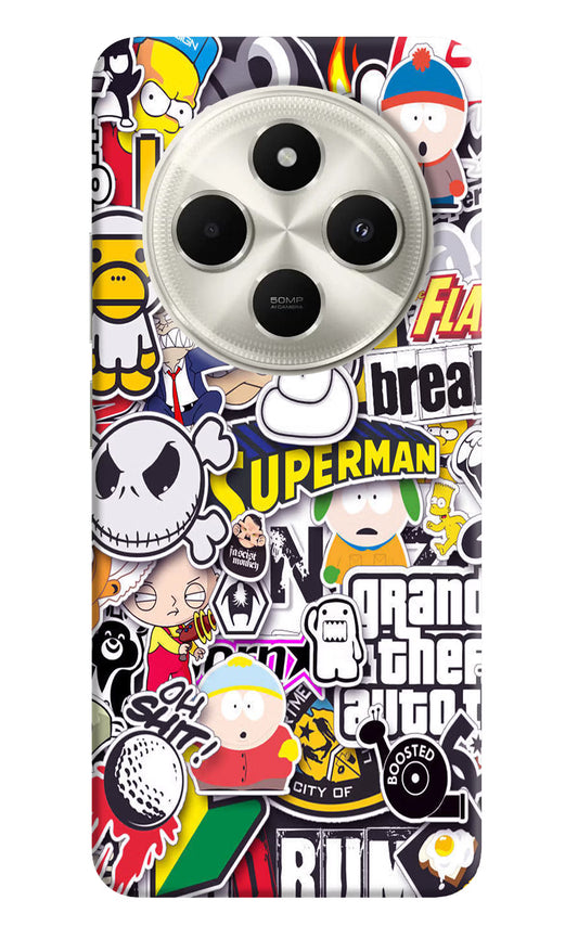 Sticker Bomb Poco C75 5G Hard Case Back Cover by Casekaro