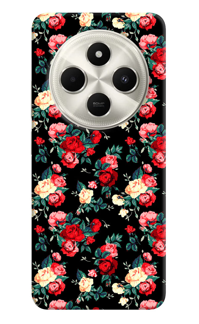 Rose Pattern Poco C75 5G Hard Case Back Cover by Casekaro