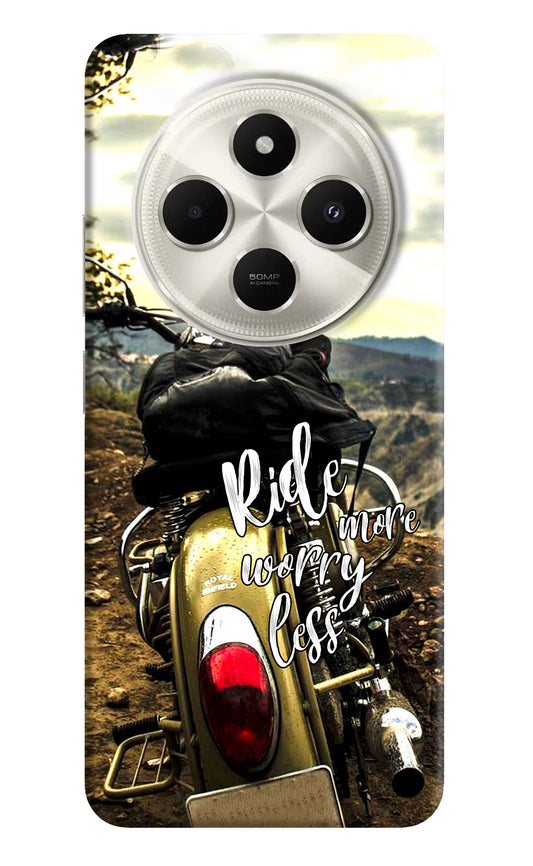 Ride More Worry Less Poco C75 5G Hard Case Back Cover by Casekaro