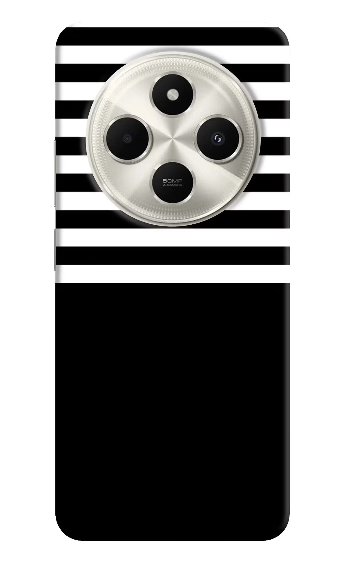 Black and White Print Poco C75 5G Hard Case Back Cover by Casekaro