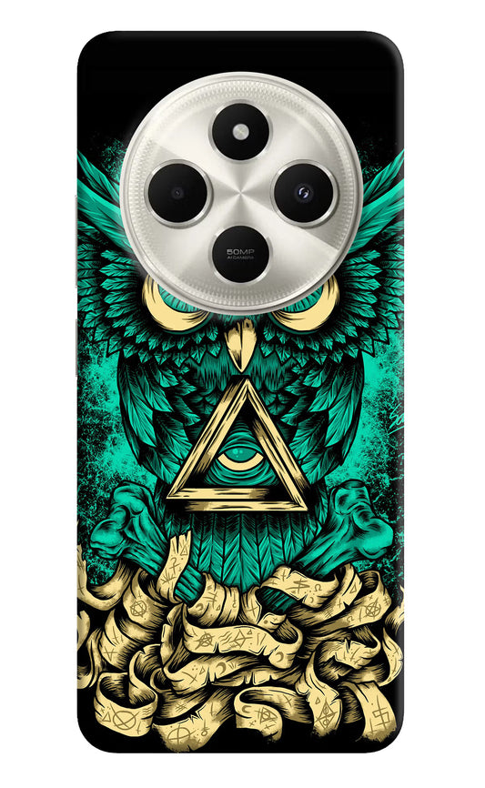 Green Owl Poco C75 5G Hard Case Back Cover by Casekaro