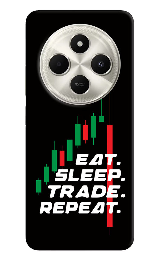 Eat Sleep Trade Repeat Poco C75 5G Hard Case Back Cover by Casekaro