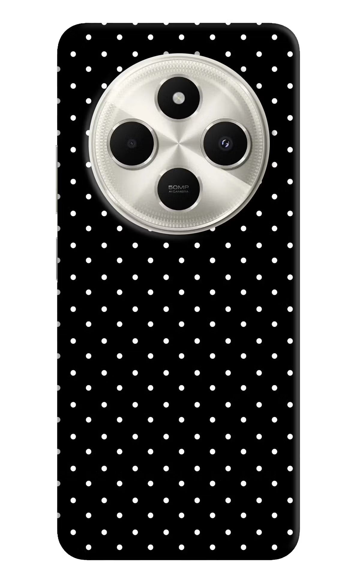 White Dots Poco C75 5G Hard Case Back Cover by Casekaro