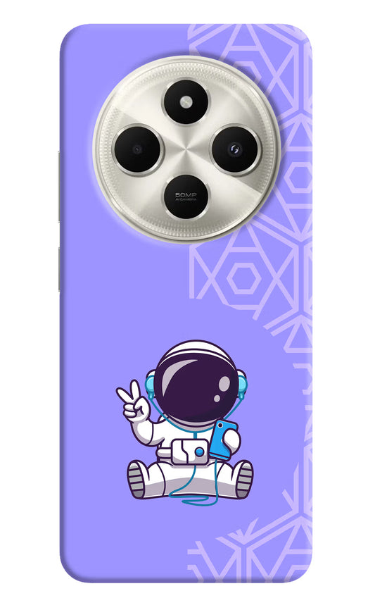 Cute Astronaut Chilling Poco C75 5G Hard Case Back Cover by Casekaro